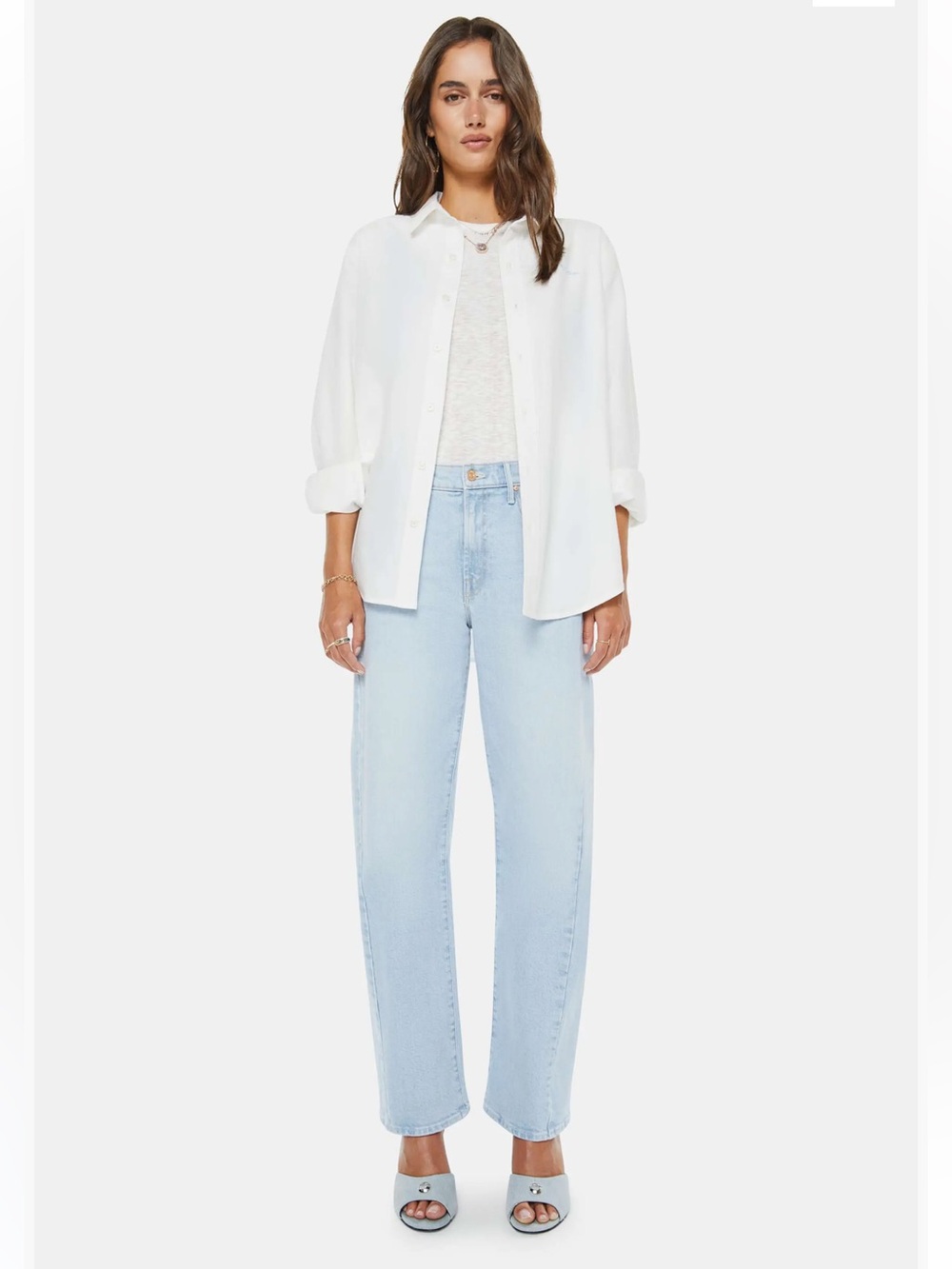 MOTHER The Half-Pipe Hover MidRise Barrel Jeans in Instant Replay sz 31
